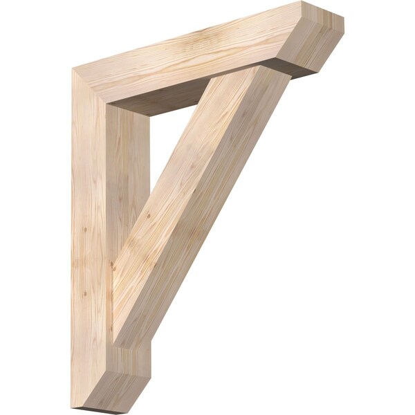 Ekena Millwork Traditional Slat Smooth Bracket w/ Offset Brace, Douglas Fir, 7 1/2"W x 34"D x 40"H BKT0806X34X40TRA06SDF - main